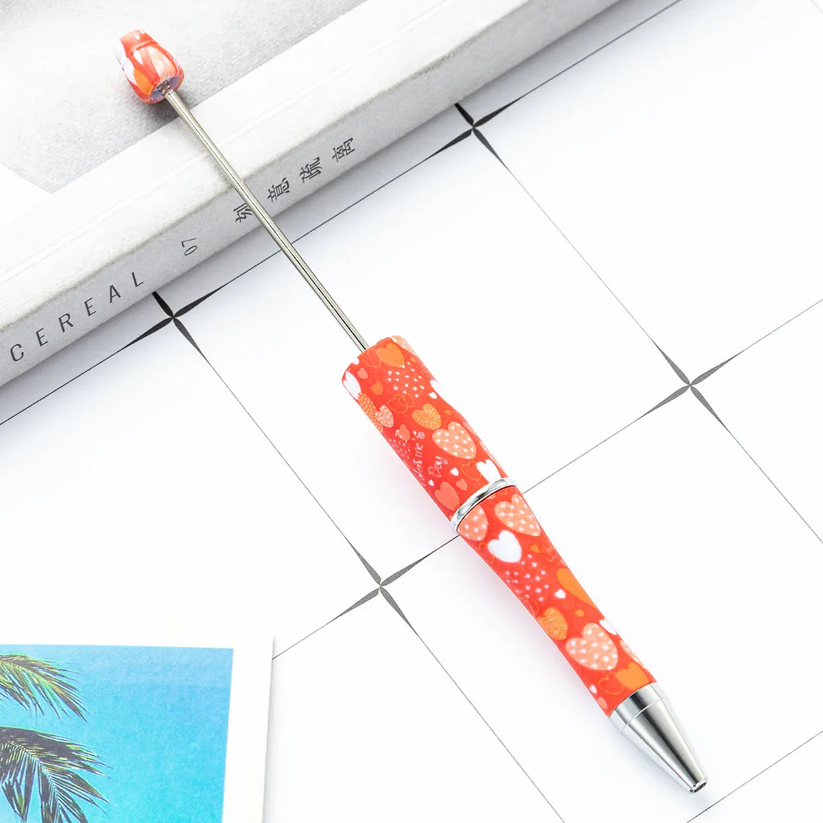DIY Plastic Bead Pen Creative Valentine's Day Love Series Bead Pen | DIY Beadable Pen Craft Gift Idea
