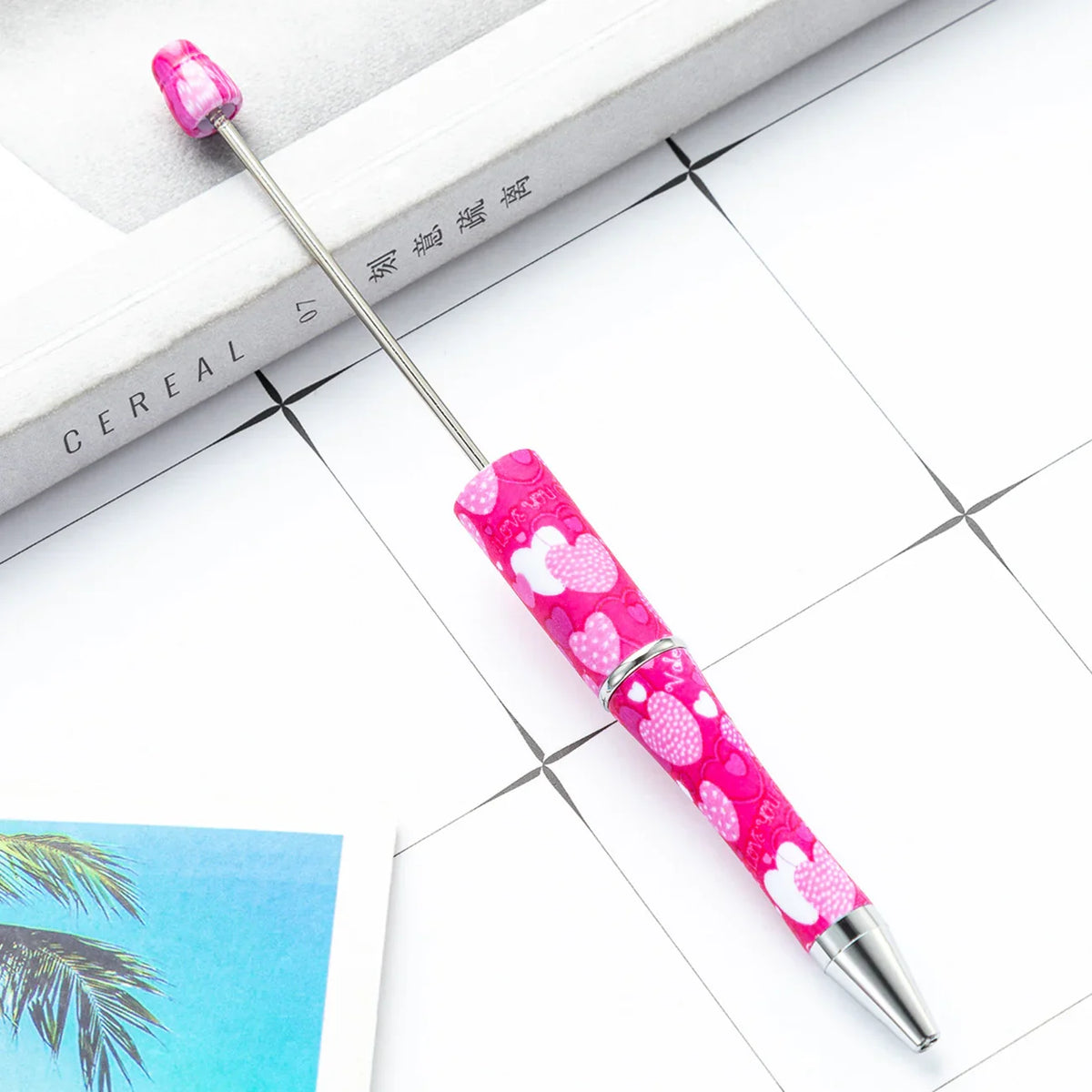 DIY Plastic Bead Pen Creative Valentine's Day Love Series Bead Pen | DIY Beadable Pen Craft Gift Idea
