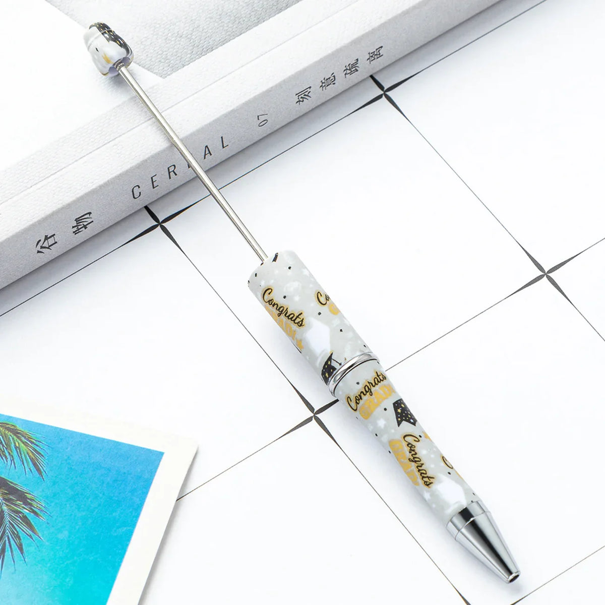 DIY Plastic Bead Pen Student Graduation Season Series Bead Pen | DIY Beadable Pen Craft Gift Idea