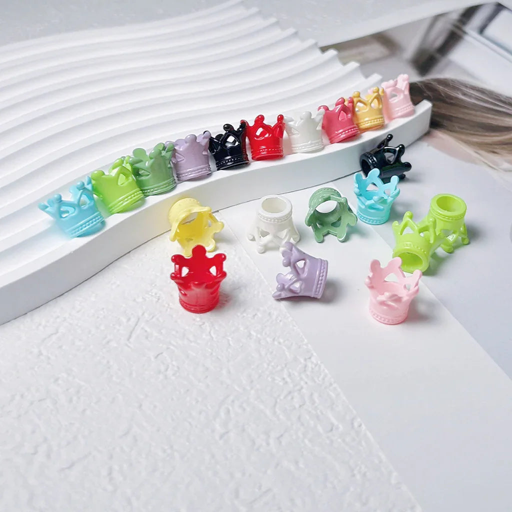 Love Crown Painted Macaron Beads | Acrylic Bead for DIY Bracelet Keychain Jewelry Making