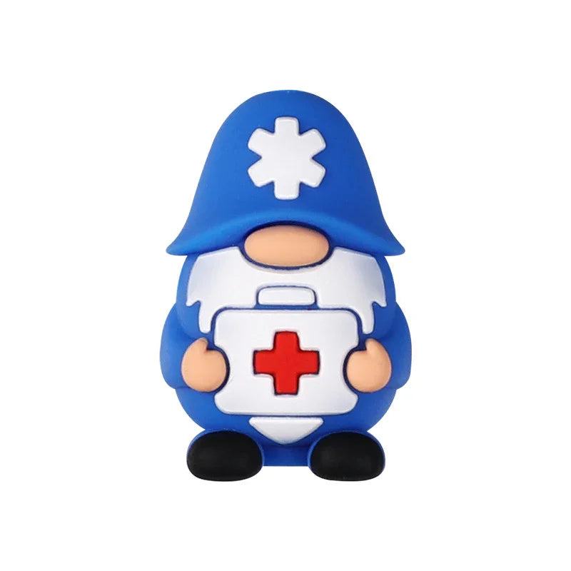3D Dwarf Silicone Beads Three-dimensional Focal Beaded Beads | Silicone Focal Bead for DIY Keychain & Pen Wrap
