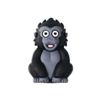 3D Silicone Beads Cartoon Panda Hippo Lion Three-dimensional Animal Focal Beads