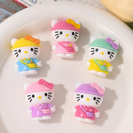 3D Cartoon Kt Cat Silicone Focal Beads