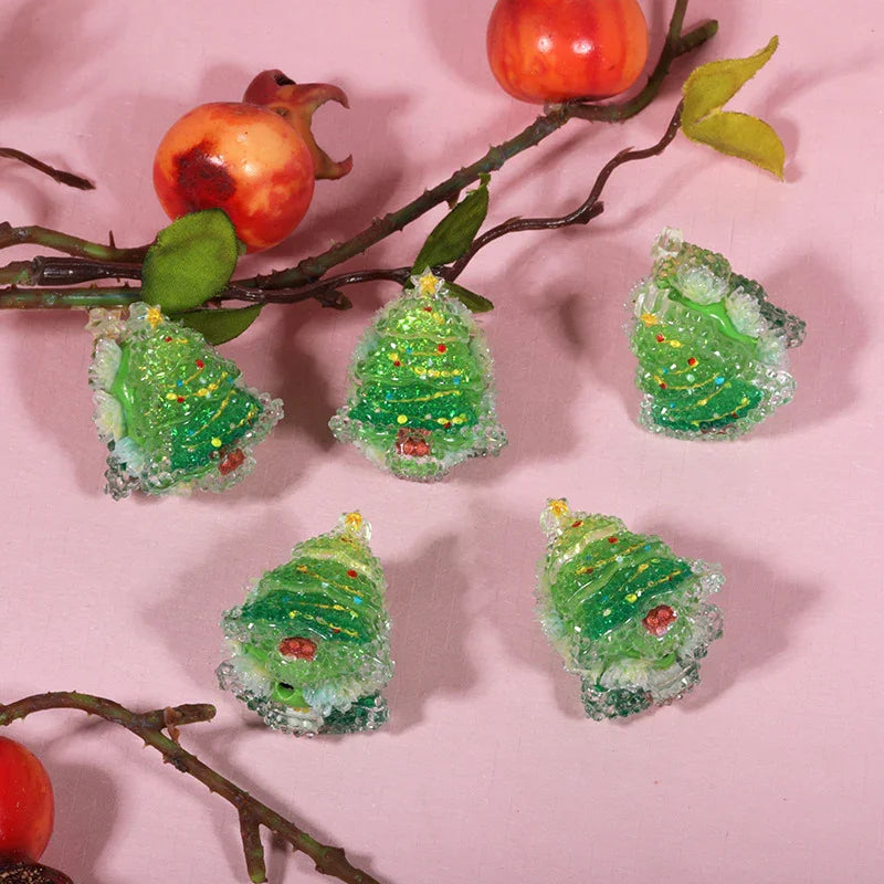 3D Crystal Christmas Tree Beads | Acrylic Bead for DIY Bracelet Keychain Jewelry Making
