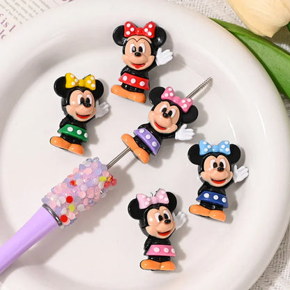 Cartoon Cute Minnie Silicone Focal Beads