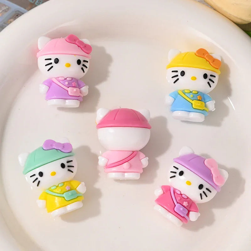 3D Cartoon Kt Cat Silicone Focal Beads | Acrylic Bead for DIY Bracelet Keychain Jewelry Making