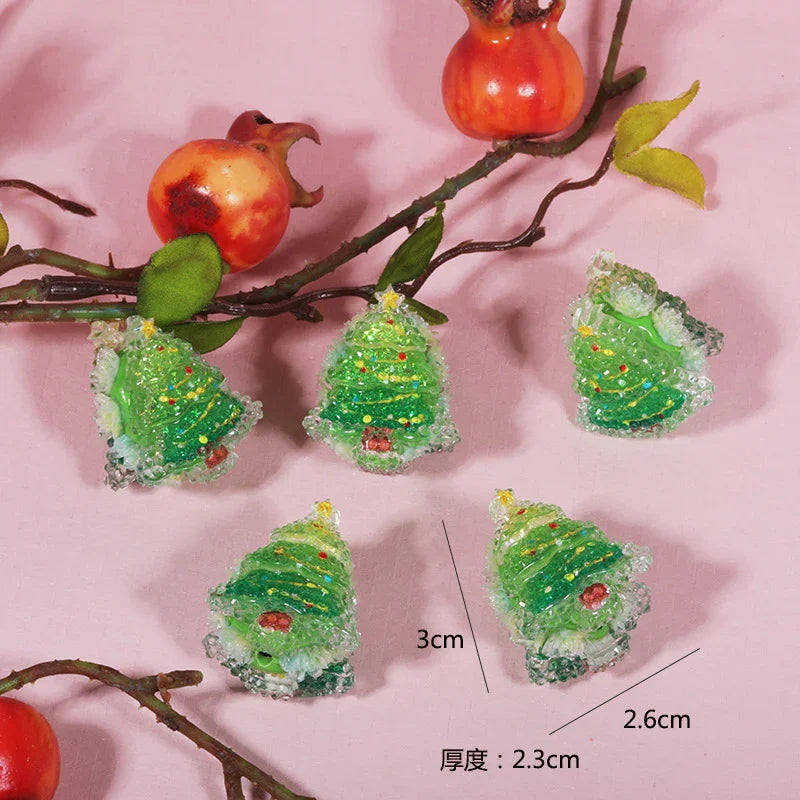 3D Crystal Christmas Tree Beads | Acrylic Bead for DIY Bracelet Keychain Jewelry Making