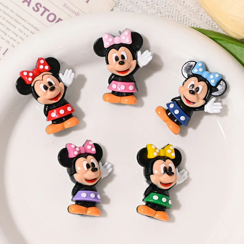 Cartoon Cute Minnie Silicone Focal Beads | Acrylic Bead for DIY Bracelet Keychain Jewelry Making