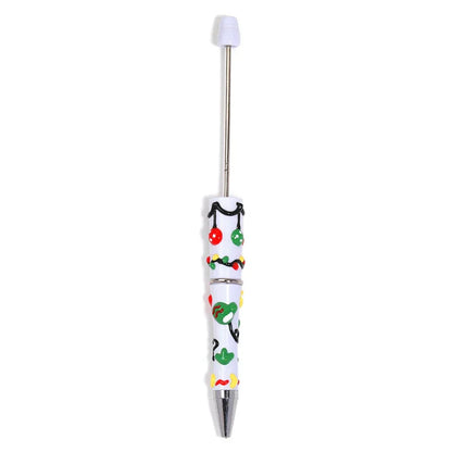 Christmas Cartoon Cute Cream Painted Bead Pen