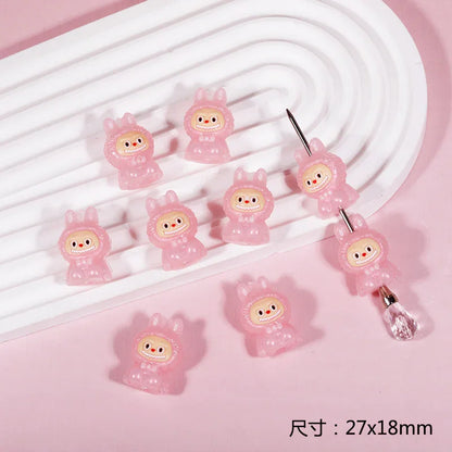 Cute 3D LABU Through-hole Beads