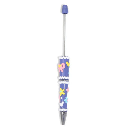 Hand-painted Bow Cartoon Beaded Pen Macaron Color Matching