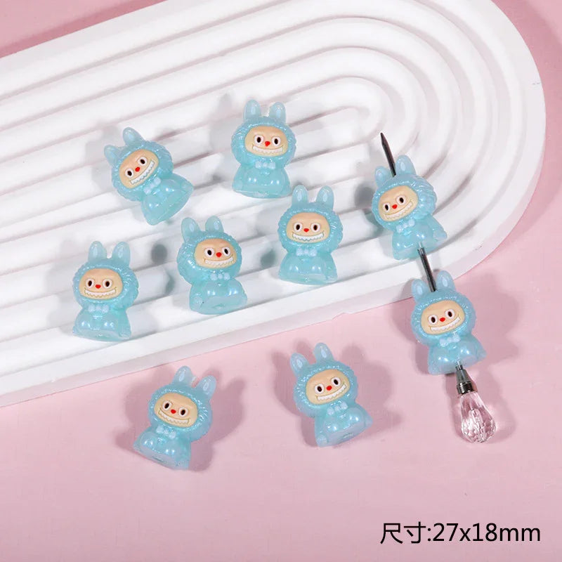 Cute 3D LABU Through-hole Beads | Acrylic Bead for DIY Bracelet Keychain Jewelry Making