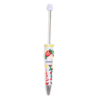 Christmas Cartoon Cute Cream Painted Bead Pen