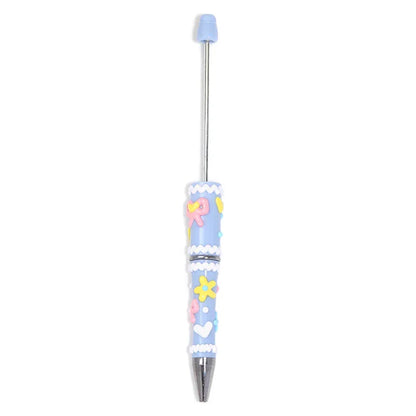 Hand-painted Bow Cartoon Beaded Pen Macaron Color Matching