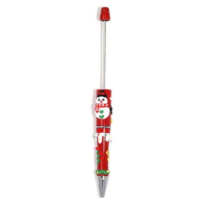 Christmas Cartoon Cute Cream Painted Bead Pen