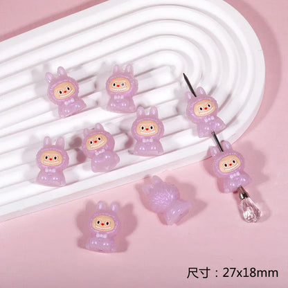 Cute 3D LABU Through-hole Beads