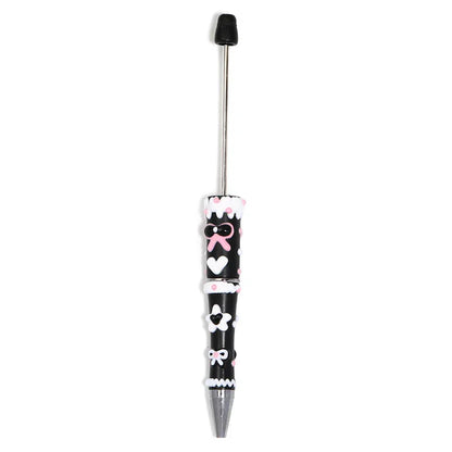 Hand-painted Bow Cartoon Beaded Pen Macaron Color Matching