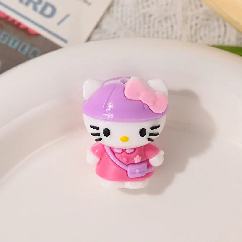 3D Cartoon Kt Cat Silicone Focal Beads | Acrylic Bead for DIY Bracelet Keychain Jewelry Making