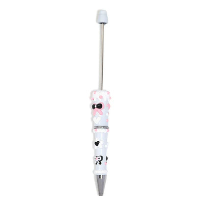 Hand-painted Bow Cartoon Beaded Pen Macaron Color Matching