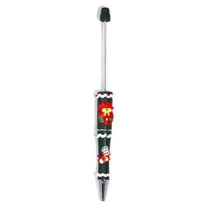 Christmas Cartoon Cute Cream Painted Bead Pen