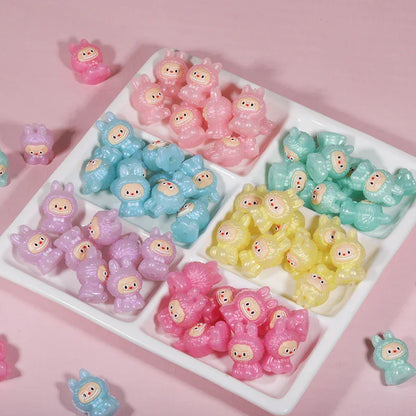 Cute 3D LABU Through-hole Beads