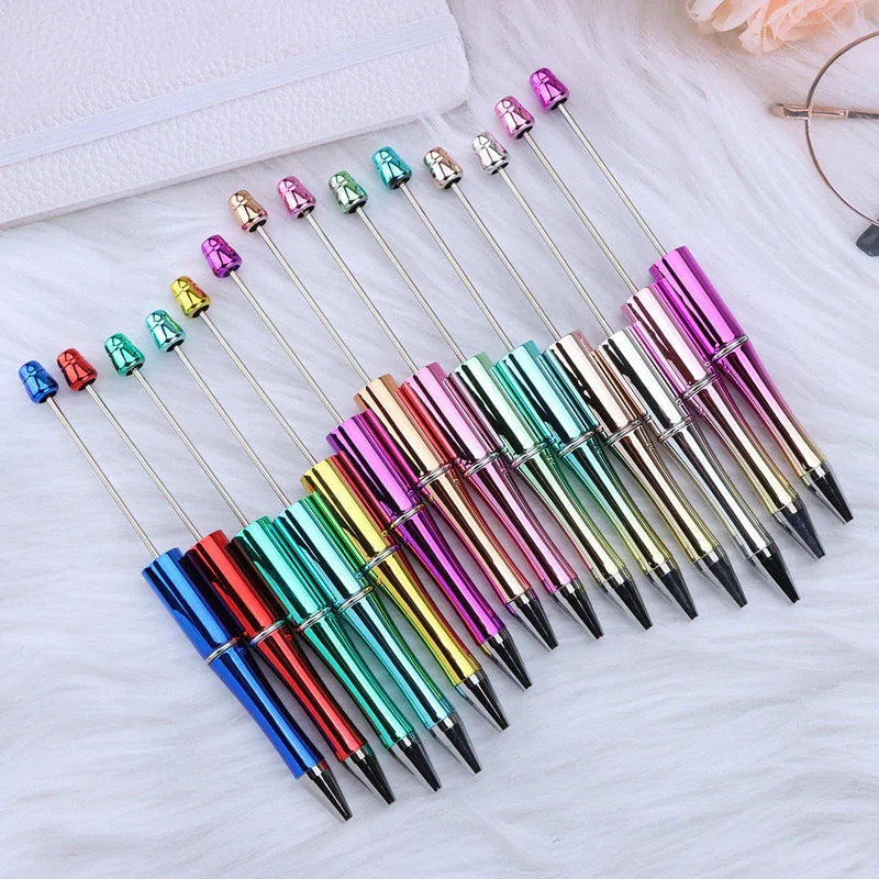 Colorful Bead Pen, Colorful Gift Pen, Rotating Plastic Ballpoint Pen | DIY Beadable Pen Craft Gift Idea