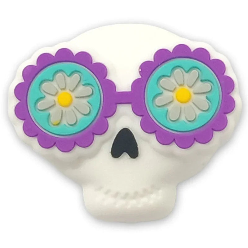 Halloween Silicone Beads LABU Evil Pumpkin Silicone Focus Beads | Holiday Bead for DIY Seasonal Bracelet & Gift Craft