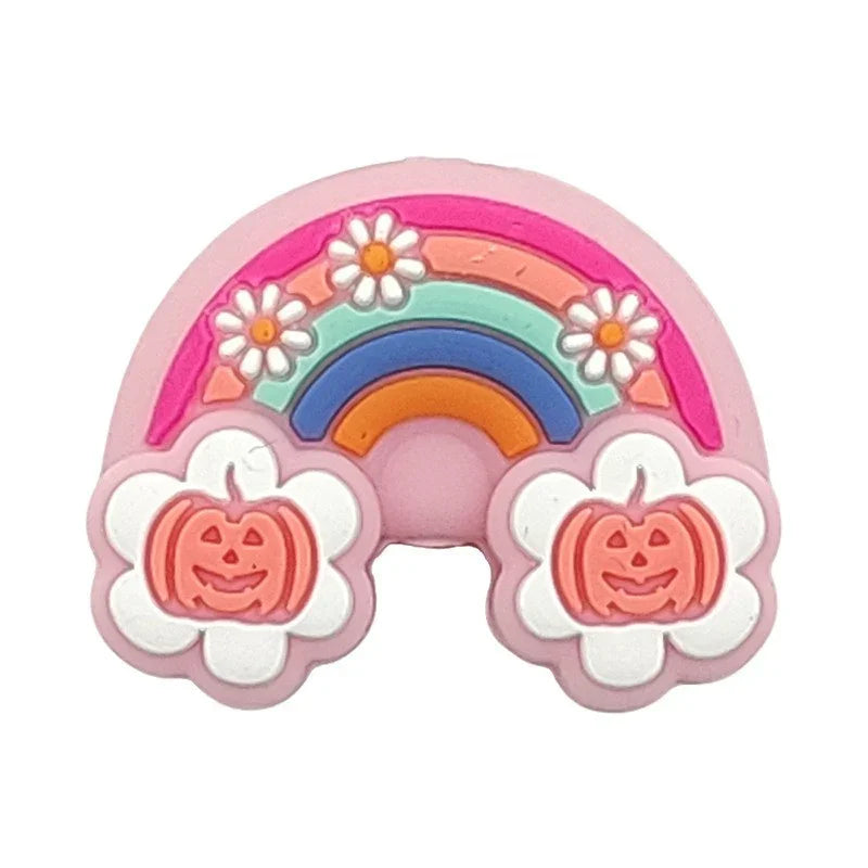 Halloween Silicone Beads LABU Evil Pumpkin Silicone Focus Beads | Holiday Bead for DIY Seasonal Bracelet & Gift Craft