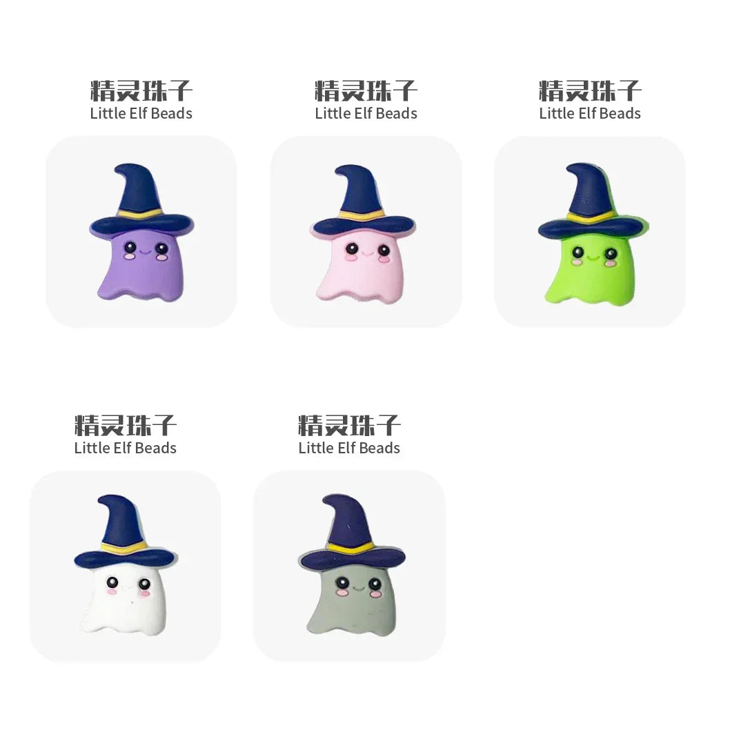 Halloween Silicone Beads LABU Evil Pumpkin Silicone Focus Beads | Holiday Bead for DIY Seasonal Bracelet & Gift Craft
