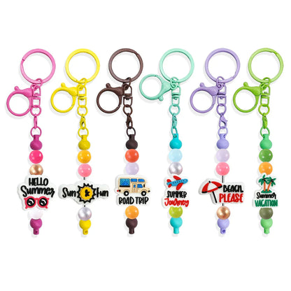 Creative Phrase Series Beaded Keychain Cartoon DIY Ballpoint Pen Handmade Beaded Coke Bead