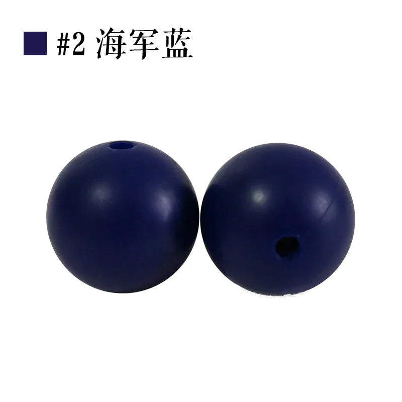 Colored Silicone Beads Round Beads 15mm Candy Color Silicone Beads | Silicone Bead for DIY Bracelet & Keychain Making