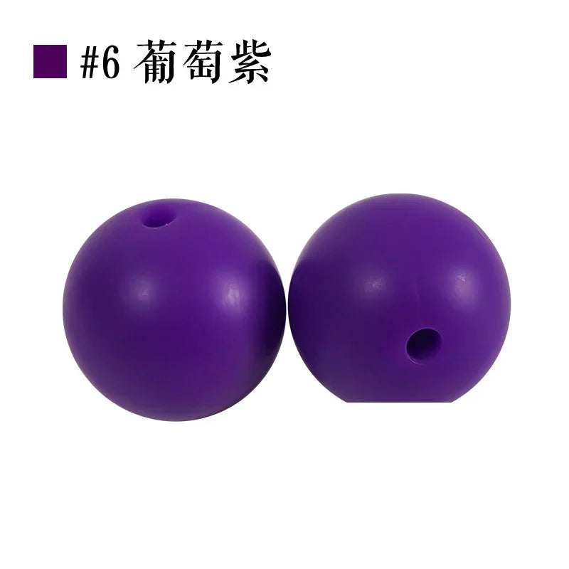 Colored Silicone Beads Round Beads 15mm Candy Color Silicone Beads | Silicone Bead for DIY Bracelet & Keychain Making