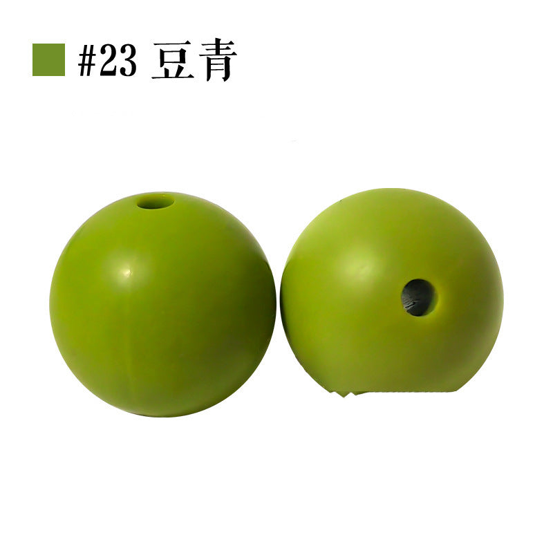 Colored Silicone Beads Round Beads 15mm Candy Color Silicone Beads | Silicone Bead for DIY Bracelet & Keychain Making