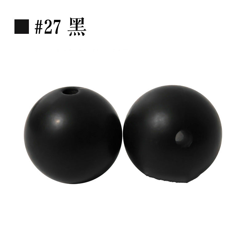 Colored Silicone Beads Round Beads 15mm Candy Color Silicone Beads | Silicone Bead for DIY Bracelet & Keychain Making
