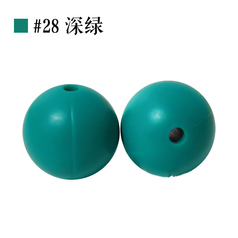 Colored Silicone Beads Round Beads 15mm Candy Color Silicone Beads | Silicone Bead for DIY Bracelet & Keychain Making