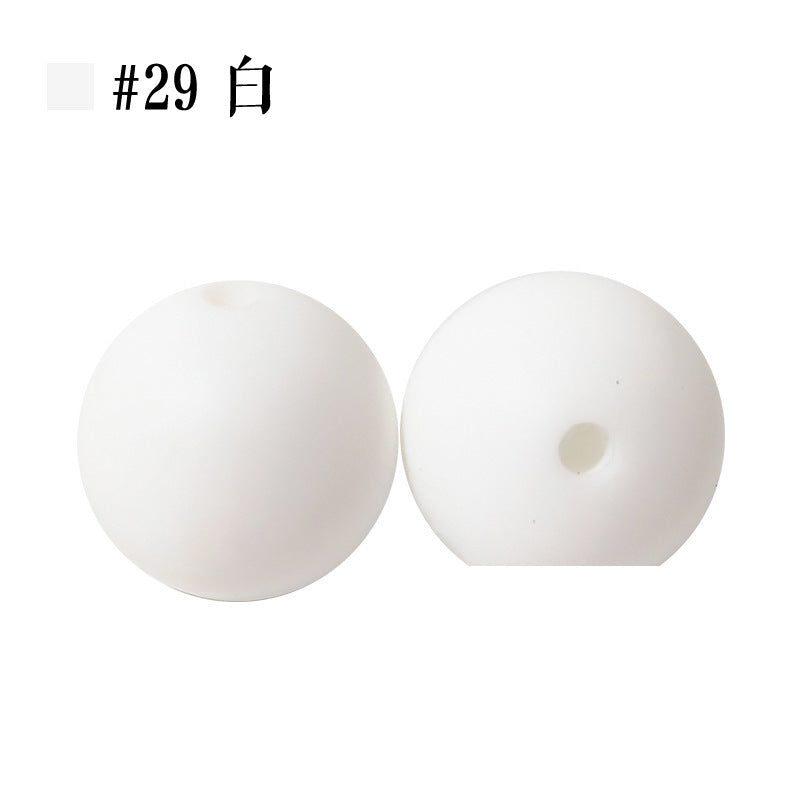 Colored Silicone Beads Round Beads 15mm Candy Color Silicone Beads | Silicone Bead for DIY Bracelet & Keychain Making
