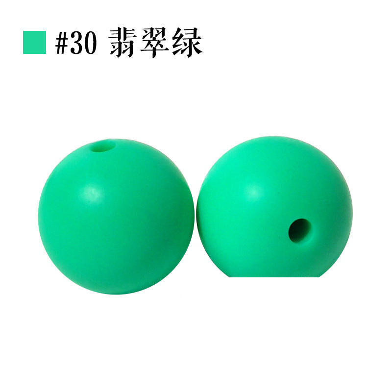 Colored Silicone Beads Round Beads 15mm Candy Color Silicone Beads | Silicone Bead for DIY Bracelet & Keychain Making