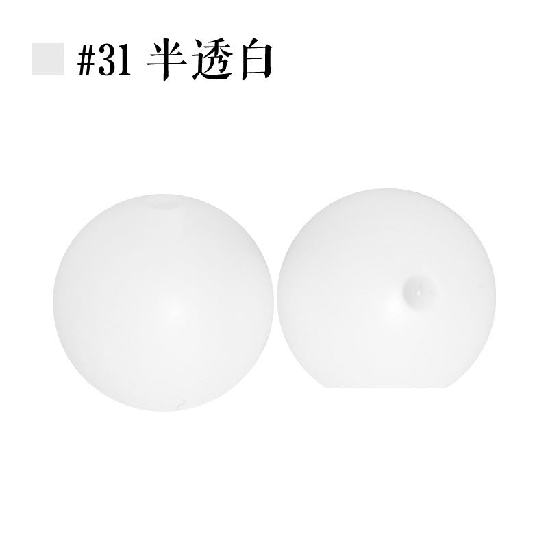 Colored Silicone Beads Round Beads 15mm Candy Color Silicone Beads | Silicone Bead for DIY Bracelet & Keychain Making