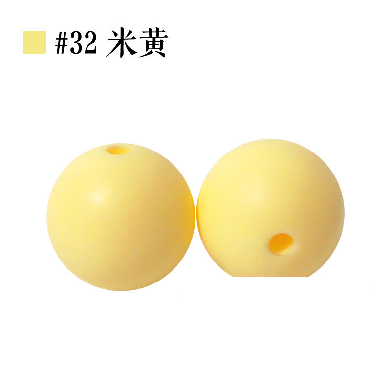 Colored Silicone Beads Round Beads 15mm Candy Color Silicone Beads | Silicone Bead for DIY Bracelet & Keychain Making