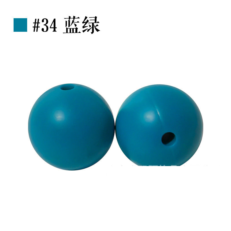 Colored Silicone Beads Round Beads 15mm Candy Color Silicone Beads | Silicone Bead for DIY Bracelet & Keychain Making