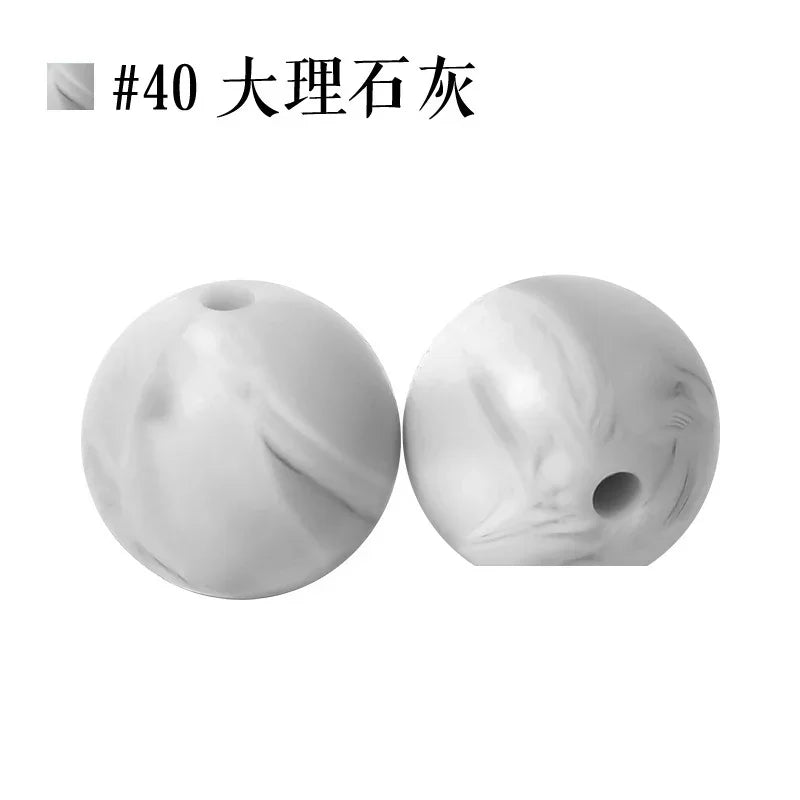 Colored Silicone Beads Round Beads 15mm Candy Color Silicone Beads | Silicone Bead for DIY Bracelet & Keychain Making