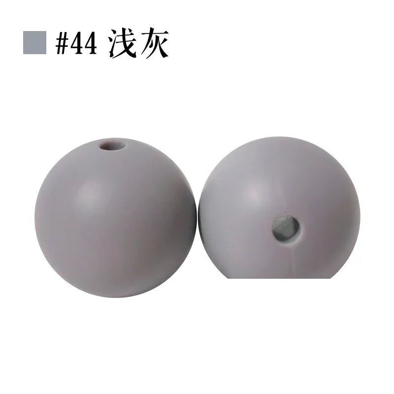 Colored Silicone Beads Round Beads 15mm Candy Color Silicone Beads | Silicone Bead for DIY Bracelet & Keychain Making