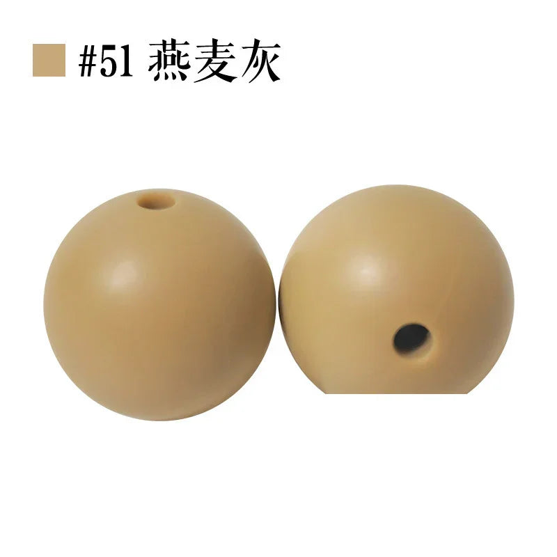 Colored Silicone Beads Round Beads 15mm Candy Color Silicone Beads | Silicone Bead for DIY Bracelet & Keychain Making
