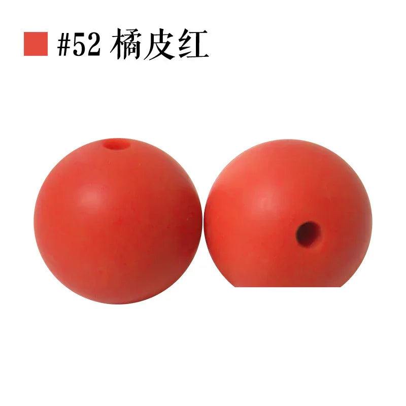 Colored Silicone Beads Round Beads 15mm Candy Color Silicone Beads | Silicone Bead for DIY Bracelet & Keychain Making