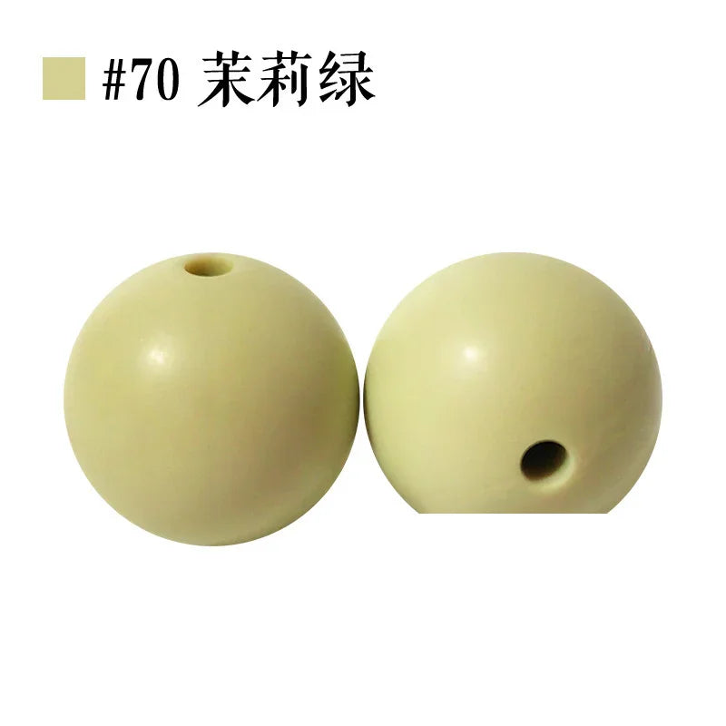 Colored Silicone Beads Round Beads 15mm Candy Color Silicone Beads | Silicone Bead for DIY Bracelet & Keychain Making