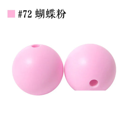 Colored Silicone Beads Round Beads 15mm Candy Color Silicone Beads