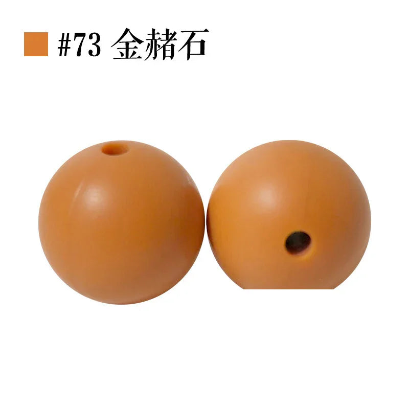 Colored Silicone Beads Round Beads 15mm Candy Color Silicone Beads | Silicone Bead for DIY Bracelet & Keychain Making