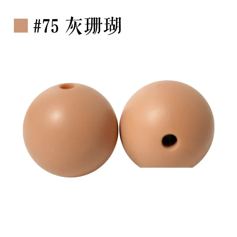 Colored Silicone Beads Round Beads 15mm Candy Color Silicone Beads | Silicone Bead for DIY Bracelet & Keychain Making