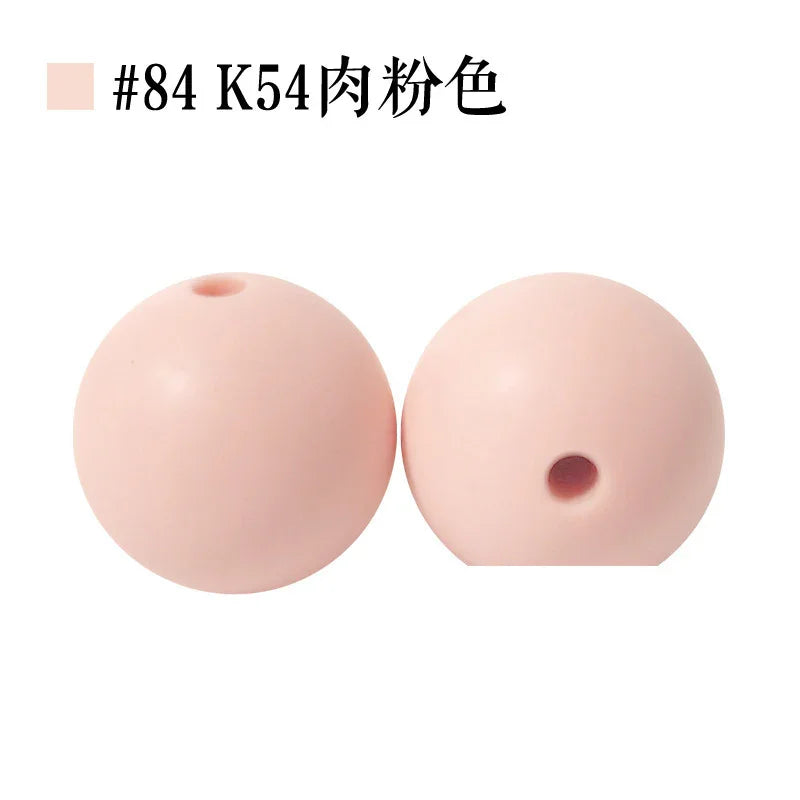 Colored Silicone Beads Round Beads 15mm Candy Color Silicone Beads | Silicone Bead for DIY Bracelet & Keychain Making
