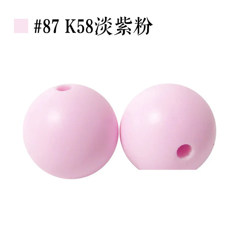 Colored Silicone Beads Round Beads 15mm Candy Color Silicone Beads | Silicone Bead for DIY Bracelet & Keychain Making